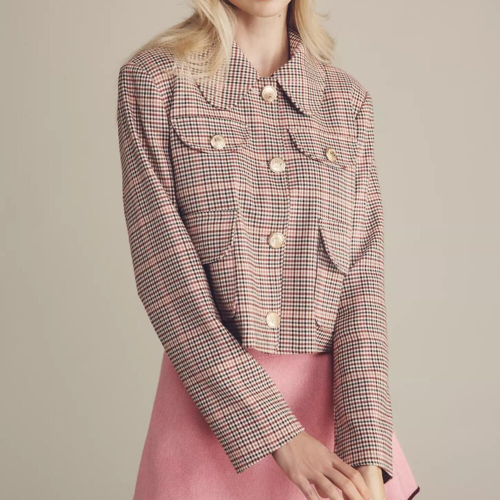 NWT Anthropologie Avec Les Filles Plaid Lady Jacket